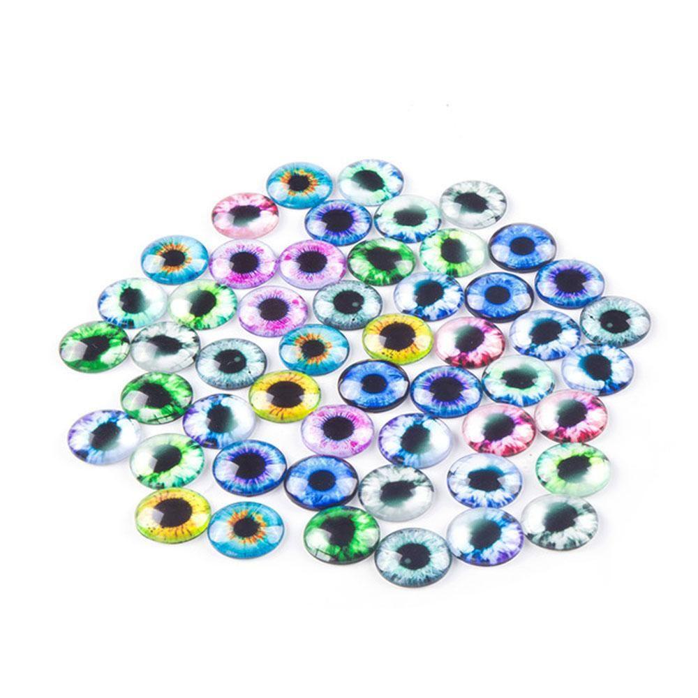 Set 1 20 Con Mắt Nhựa 10MM / 16MM / 20MM Trang Trí Thủ Công Mới