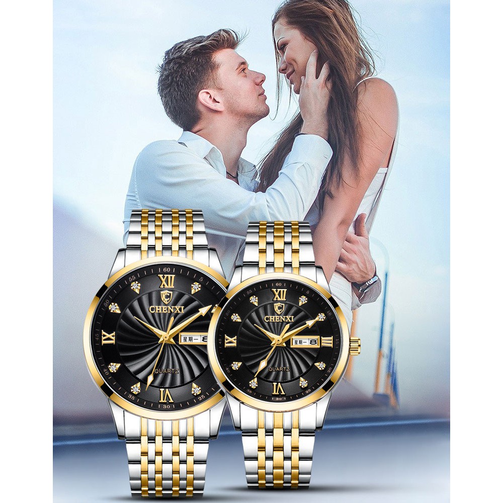 Đồng Hồ Nam Nữ CHENXI 8212 Chất Liệu Thép Không Gỉ
