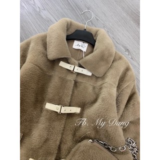( Ảnh thật ) Áo dạ lông kèm túi