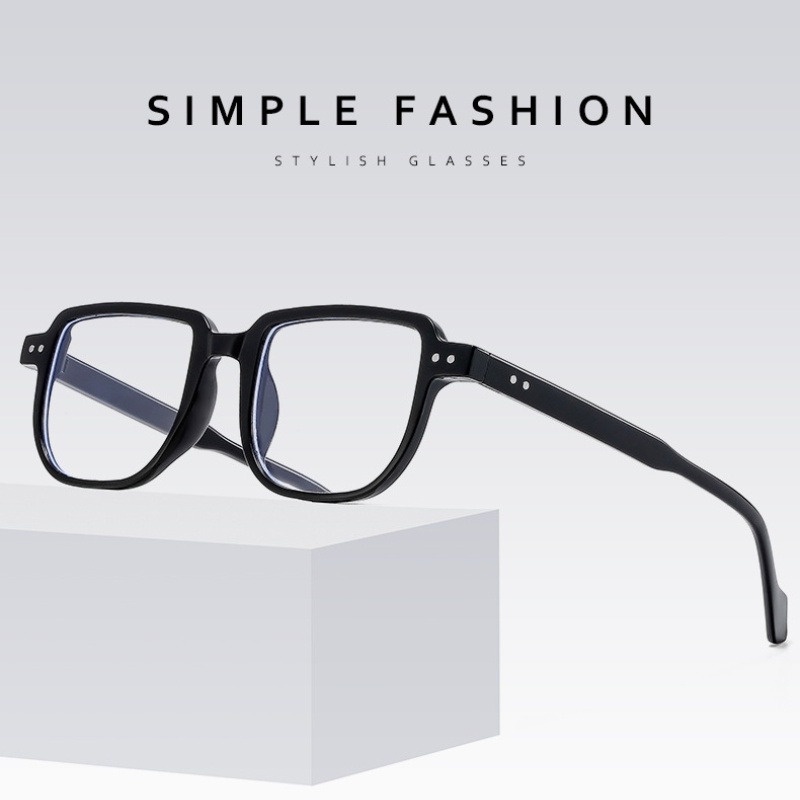 (KIQI-FASHION) COD Kính Chống Ánh Sáng Xanh Gọng Vuông Nhỏ Thời Trang Hàn Quốc Cổ Điển Cho Nam Nữ