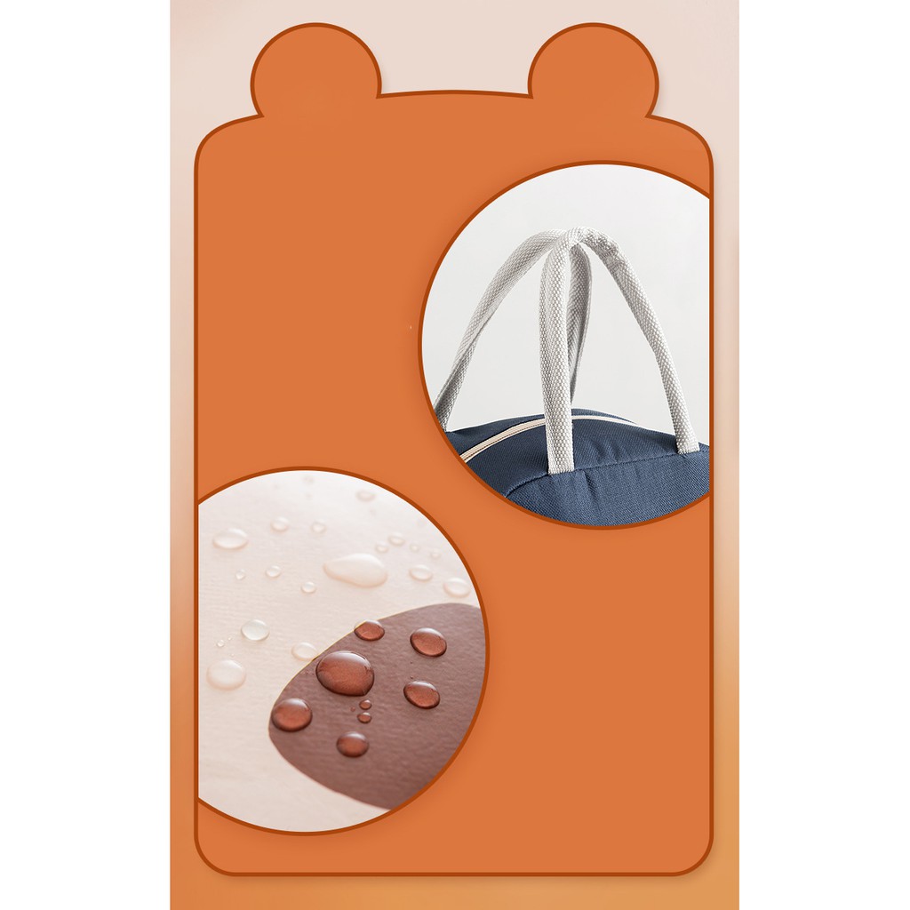 Túi Cách Nhiệt Đựng Cơm Chống Thấm Nước Hình Gấu - Dumi Shop