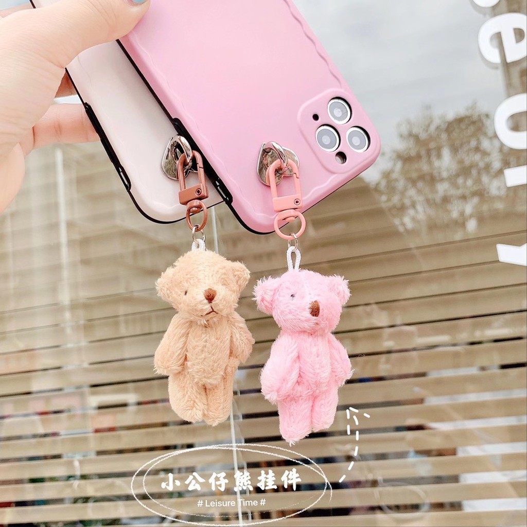 Ốp Điện Thoại Kèm Móc Khóa Hình Gấu Cho Iphone 7 7 Plus8 8plus Xr X / Xs Xs Max 11 11 Pro Max 12 12 Pro 12 Pro Max