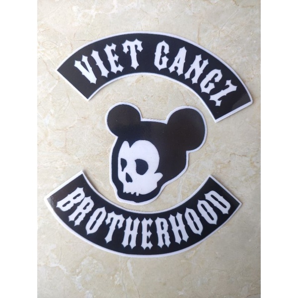 LOGO VIETGANGZ (CHỐNG NƯỚC) DÁN - XE ĐẠP- XE MÁY - GƯƠNG- TỦ-LAPTOP-VALI..v..v(15x15)cm | BigBuy360 - bigbuy360.vn