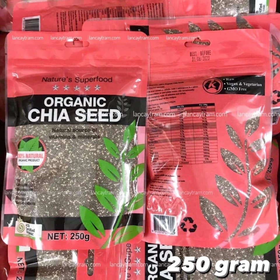 CHIA ÚC HỮU CƠ ORGANIC CHIA SEED NATURE SUPERFOOD 250 GRAM