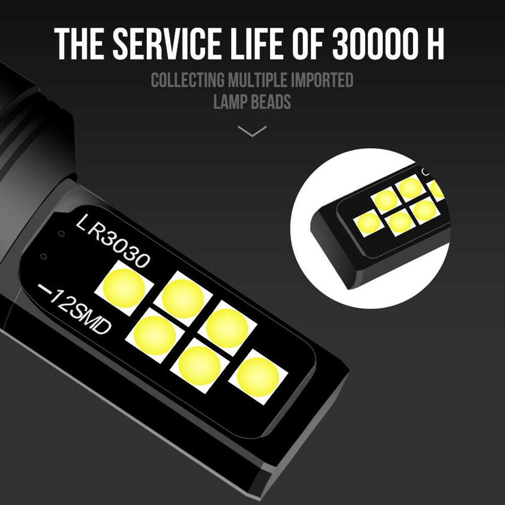 1 Đèn Phanh Xe Hơi Ánh Sáng Trắng 3030 12SMD T20 7443 W21 / 5W