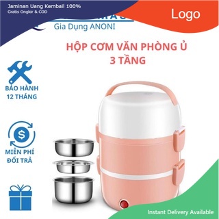 Hộp cơm nồi hấp điện văn phòng nấu hấp hầm công suất 900w tiện lợi Eomart chính hảng