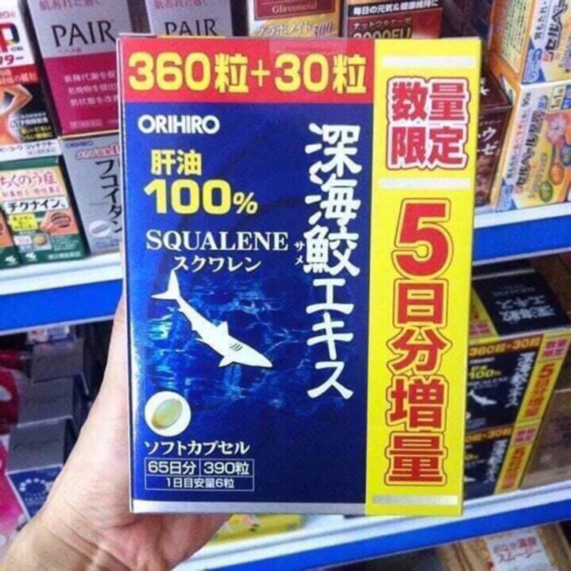 Viên Uống Sụn Vi Cá Mập Orihiro Deep Sea Shark Nhật Bản,date 2024,,360v,390 viên