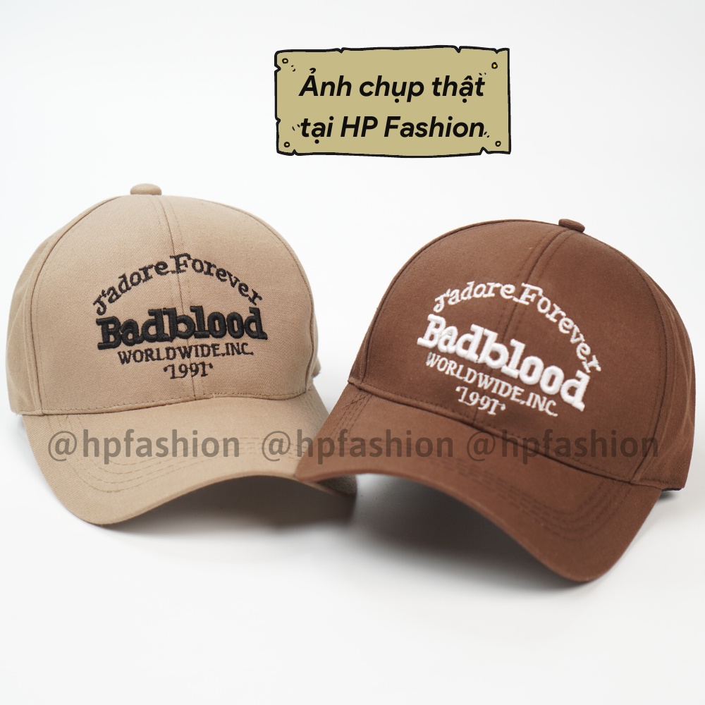 Mũ lưỡi trai ❤️ Nón kết thêu chữ Badblood chất kaki cao cấp form unisex nam nữ N77 - Happy Style