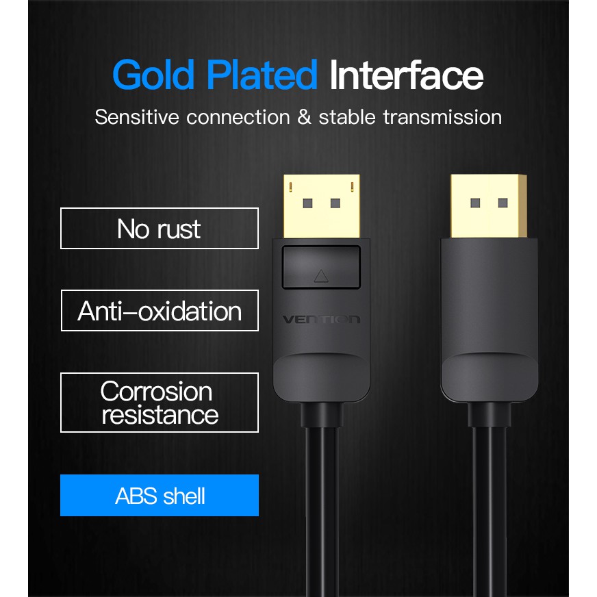 VENTION Dây Cáp Cổng Hiển Thị Thông Minh 4k 60hz dp 1.2 Cho Màn Hình Máy Chiếu tv Máy Tính