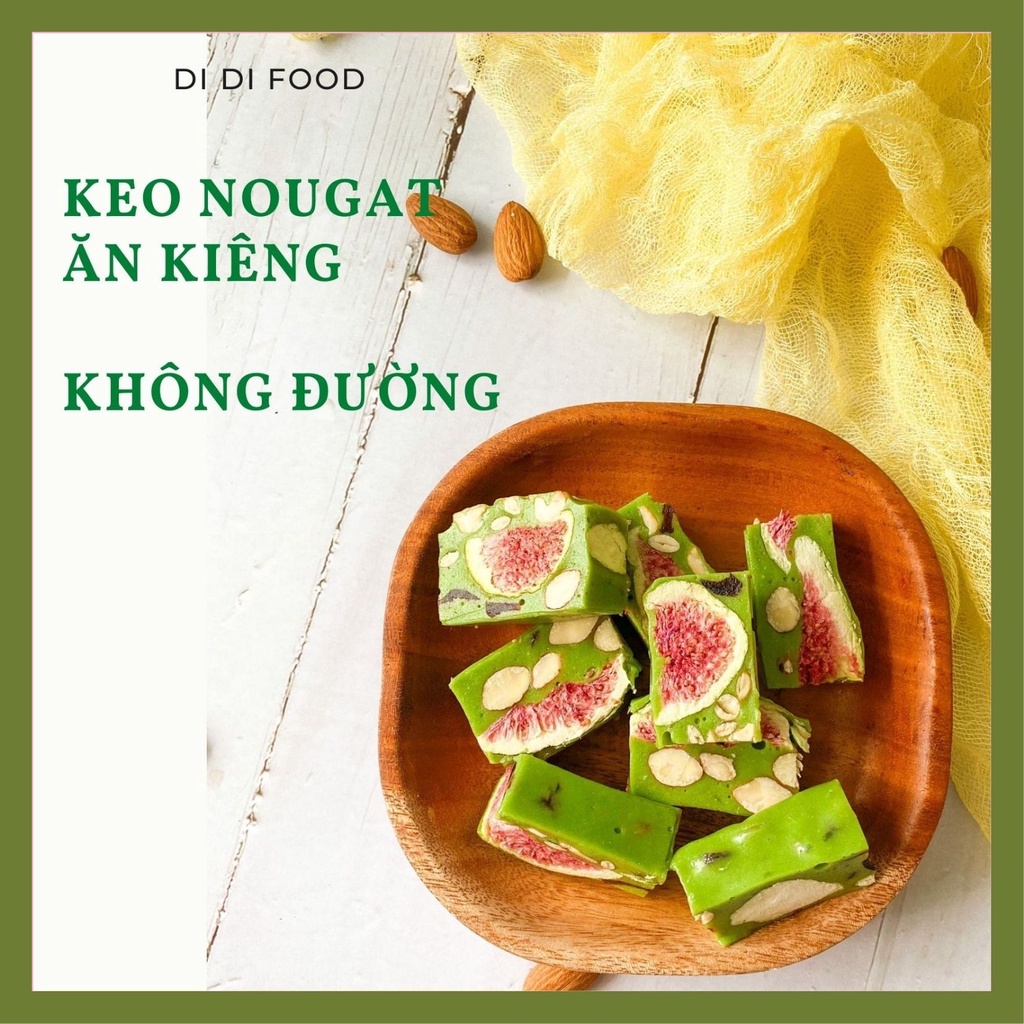 Kẹo Nougat ăn kiêng không đường vị Matcha Sung Mỹ ( tạo ngọt đường kiêng 0 calo )