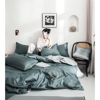 Bộ chăn ga gối Lụa Tencel Summoi phối màu pastel, Đủ size