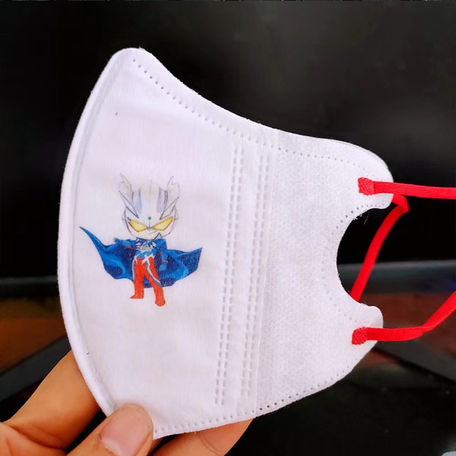 Set 10 Khẩu Trang 3D 4 Lớp Bảo Vệ Miệng Kiểu Hoạt Hình Dễ Thương Cho Bé
