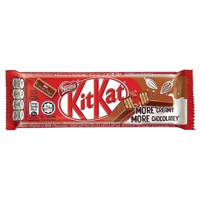 (Lẻ) Kitkat 2F Chocolate 17gr Nestle