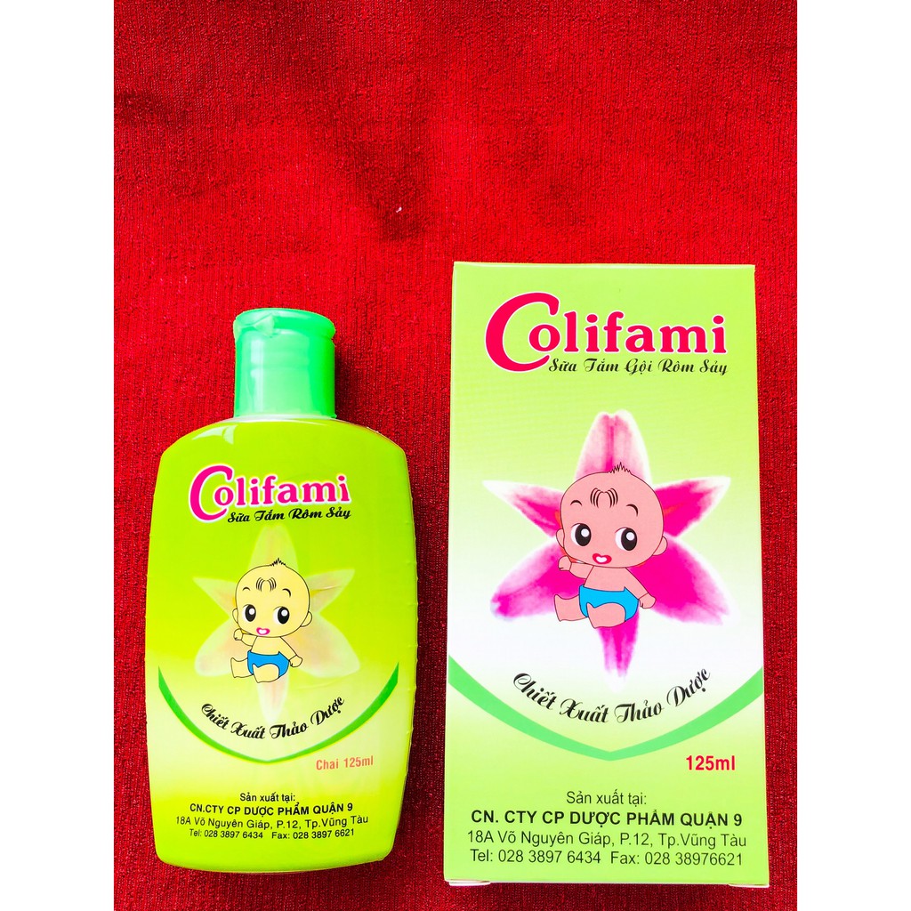 Sữa tắm gội rôm sảy Colifami dung tích 220ml (hàng công ty đã được kiểm nghiệm an toàn)