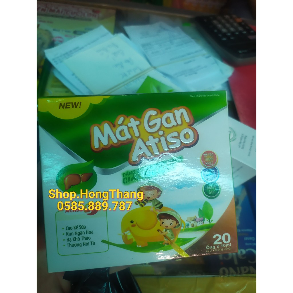 Mát Gan - Atiso Thanh nhiệt, giải độc, mát gan, lợi tiểu, tăng cường chức năng gan, bị mẩn ngứa, mày đay, mụn nhọt