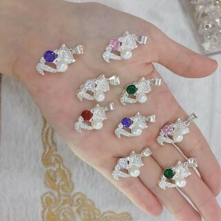 🌟 🌟 🌟 Set Hồ ly ôm ngọc trai bạc chuẩn