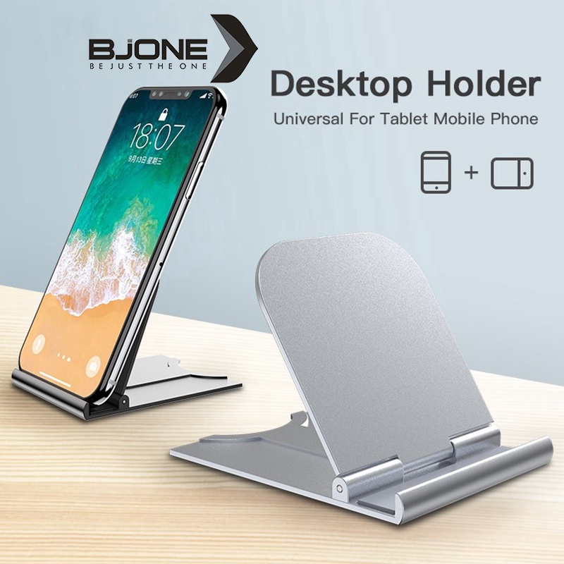Giá đỡ điện thoại máy tính bảng BJONE để bàn mini gấp lại được nhỏ gọn thích hợp cho iPhone Android iPad