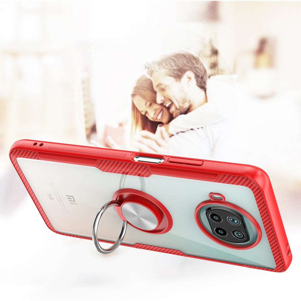 Ốp lưng Xiaomi Mi 10T Lite / Note 9 Pro 5G chống sốc giá đỡ iring lưng trong viền màu cao cấp