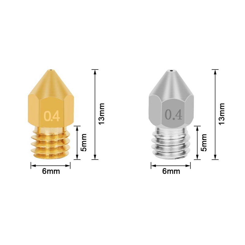 Bộ 12 Đầu Phun Bằng Thép Không Gỉ Cho Máy In 3d 3 / 5 / Cr-10