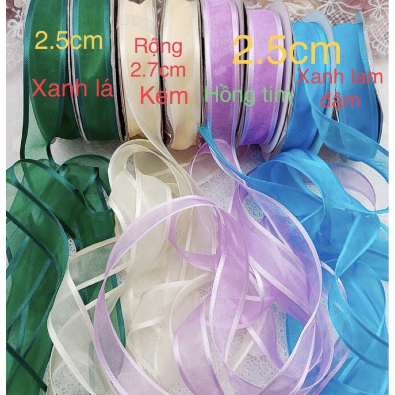 22m ruy băng voan viền