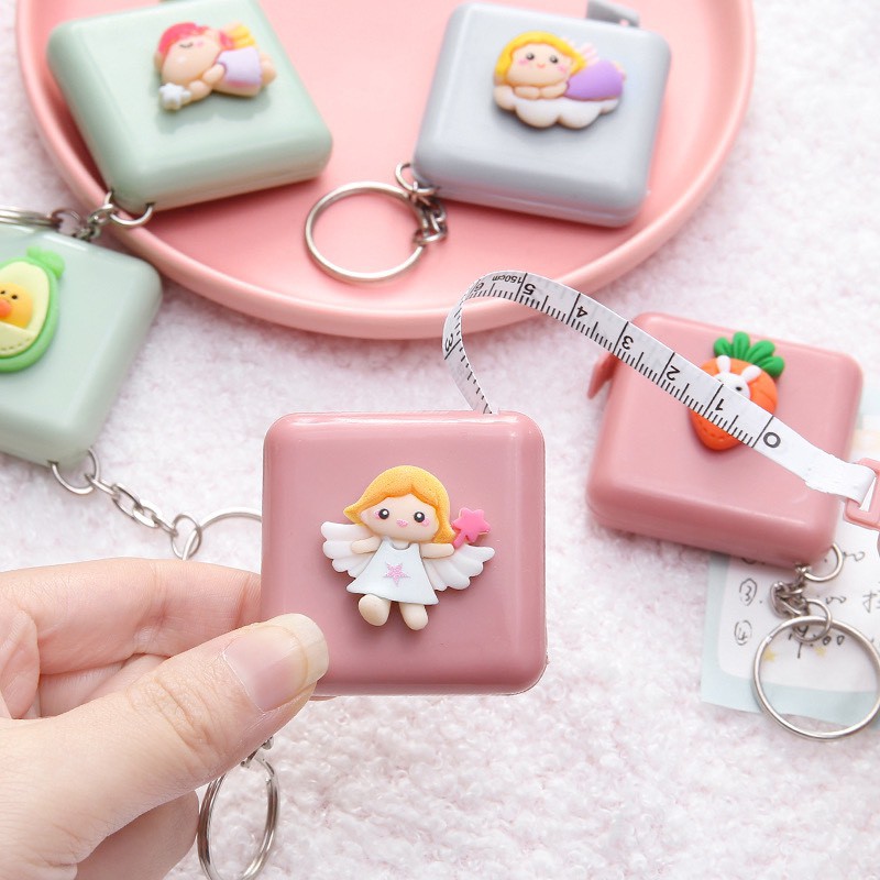 Móc khóa thước dây rút gọn 1.5 mét cute nhiều hình đáng yêu PK133