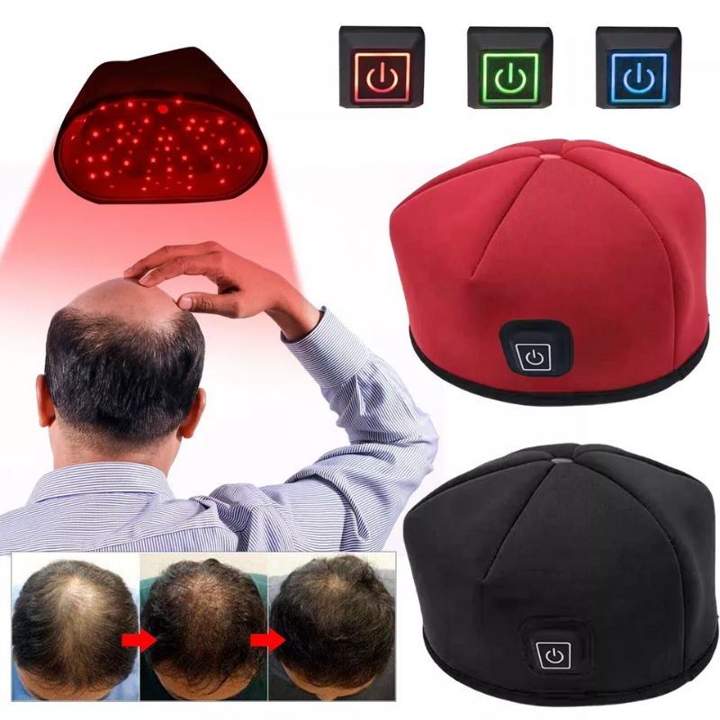 Mũ Led Hồng Ngoại Ngăn Rụng Tóc Kích Thích Tóc Phát Triển Liệu Pháp Nón Mọc Tóc Tối Ưu Hiệu Quả Cao Red Light Therapy