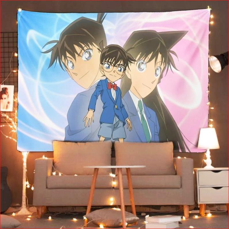 Tranh Thảm Treo Tường Conan 4  Thảm Decor Trang Trí hàng đẹp, IN THEO YÊU CẦU.