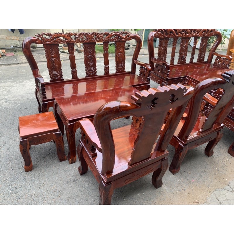 Bộ Salon gỗ Tràm 6 món tay 8