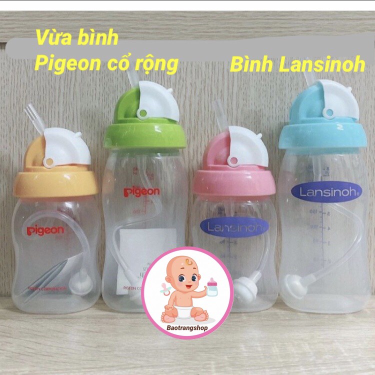 [SIÊU HOT] Nắp tập uống, tập hút bình sữa Pigeon cổ rộng