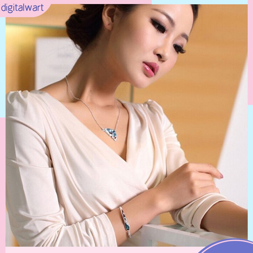 Bộ Trang Sức Hình Bướm Đính Đá Nhân Tạo Thời Trang Dành Cho Nữ