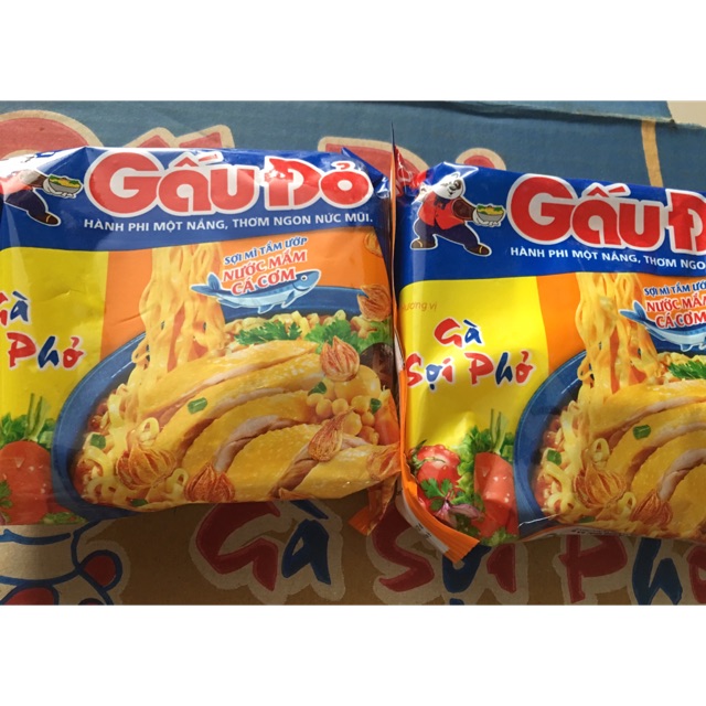 Mì gấu đỏ gà sợi phở/ tôm và gà