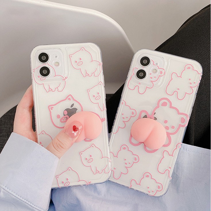 Ốp lưng iphone trong vuông BVC heo đào bóp 6plus/6s/6splus/7/7plus/8/8plus/x/xr/xs/11/12/pro/max/plus/promax-Awifi V2-9 | BigBuy360 - bigbuy360.vn