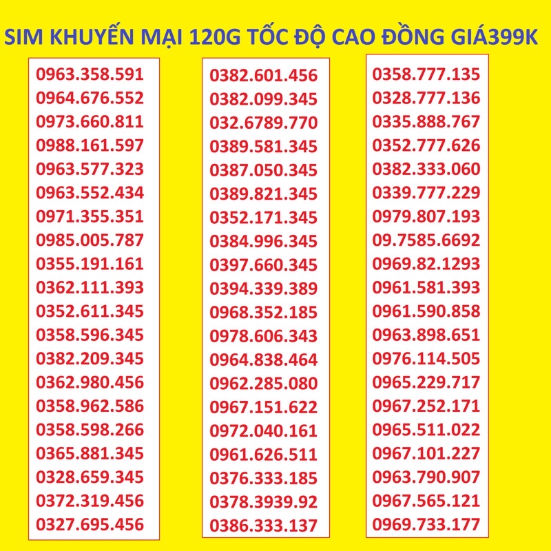 Sim Khuyến Mại V120N