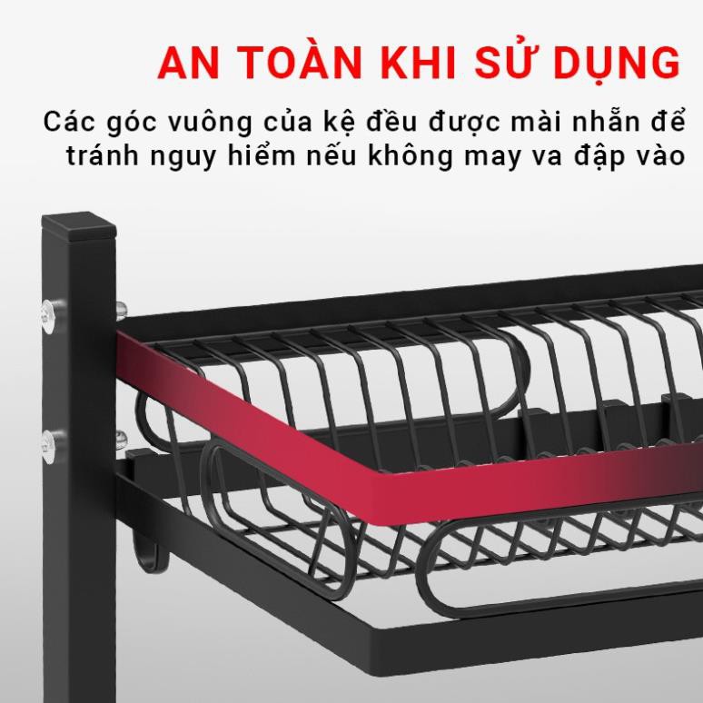 HL779 [𝐅𝐫𝐞𝐞𝐬𝐡𝐢𝐩] Kệ Chén Bát Đa Năng VANDO 1 Tầng và 2 Tầng Trên Bồn Rửa, Giá để bát đũa tiện lợi