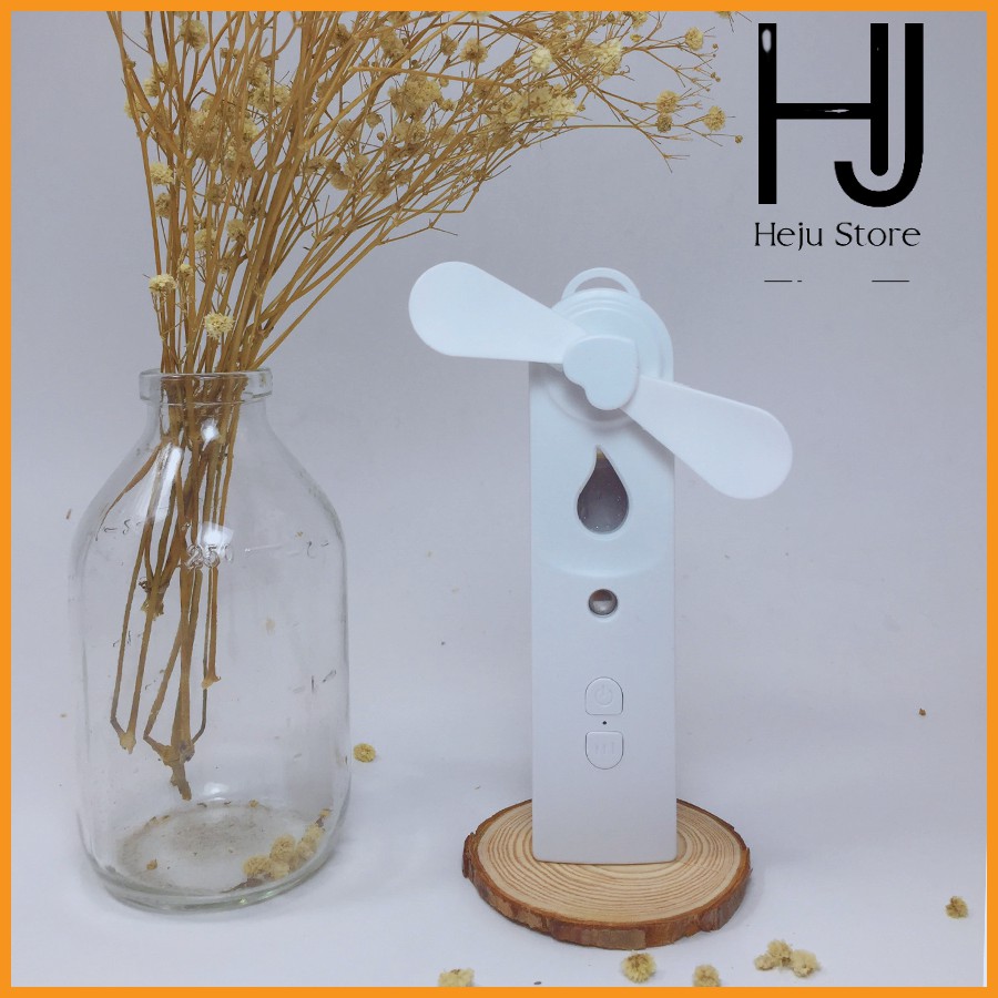 Quạt Cầm Tay Mini Phun Sương Siêu Mát Sạc USB Dùng Cực Lâu