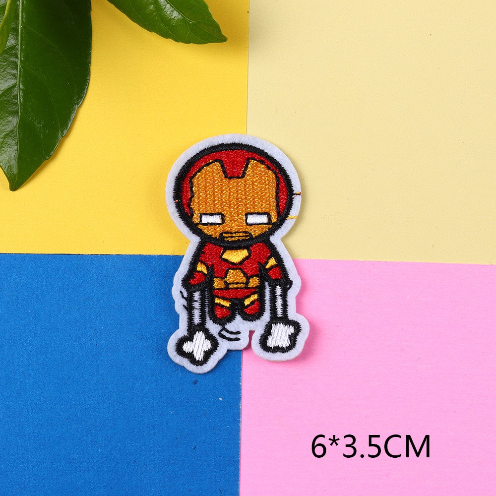 Miếng dán vải, Sticker ủi thêu hình Siêu Anh Hùng đáng yêu