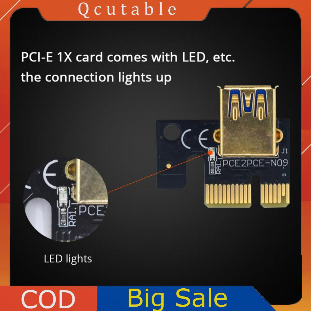 Card Mở Rộng Ver009S Plus Pcie Riser Card Usb 3.0 Pci-E Express 1x To 16x