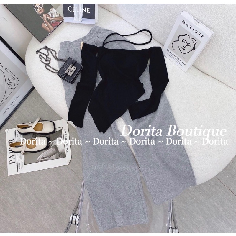 Áo trễ vai dây chéo cổ vạt tam giác, Áo trễ vai dây chéo sexy - Dorita Boutique