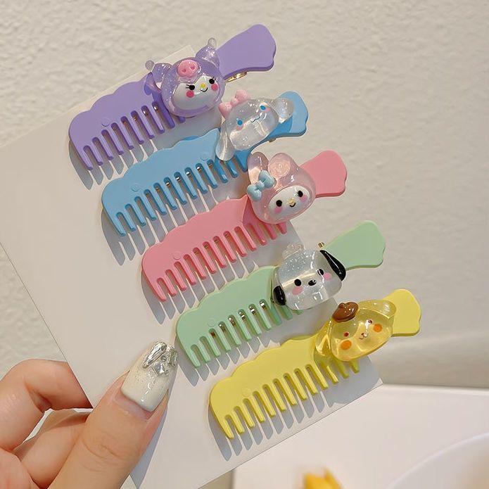 【kifli】SANRIO Kẹp Tóc Hình Chiếc Lược Cỡ Nhỏ Dễ Thương Cho Bé Gái