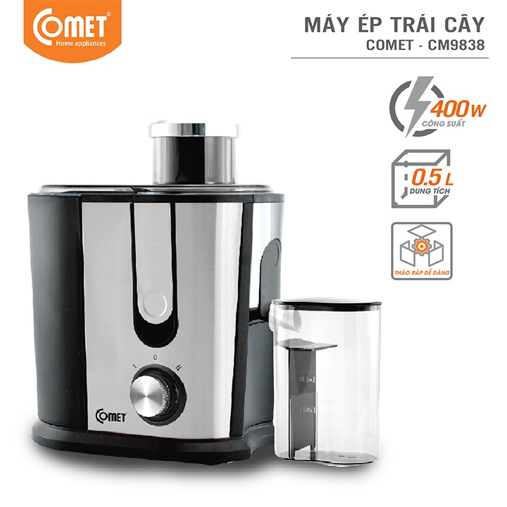 Hỏa tốc - Máy ép trái cây 400W COMET - CM9838