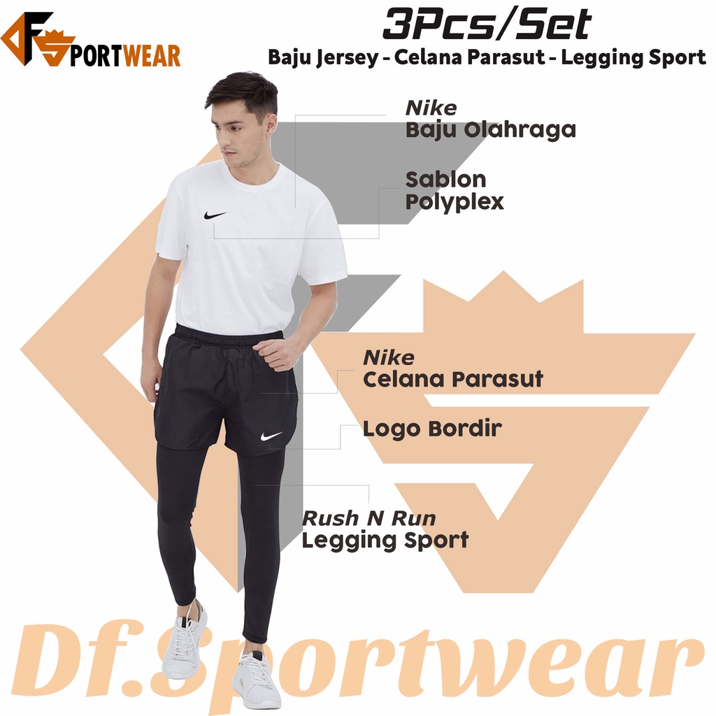 Bộ Trang Phục Chạy Bộ Gồm Áo Sơ Mi Và Quần Dù 3 Trong 1 Cho Nữ/Tập Gym/Thể Thao/Chạy Bộ/Chạy Bộ (Trắng)