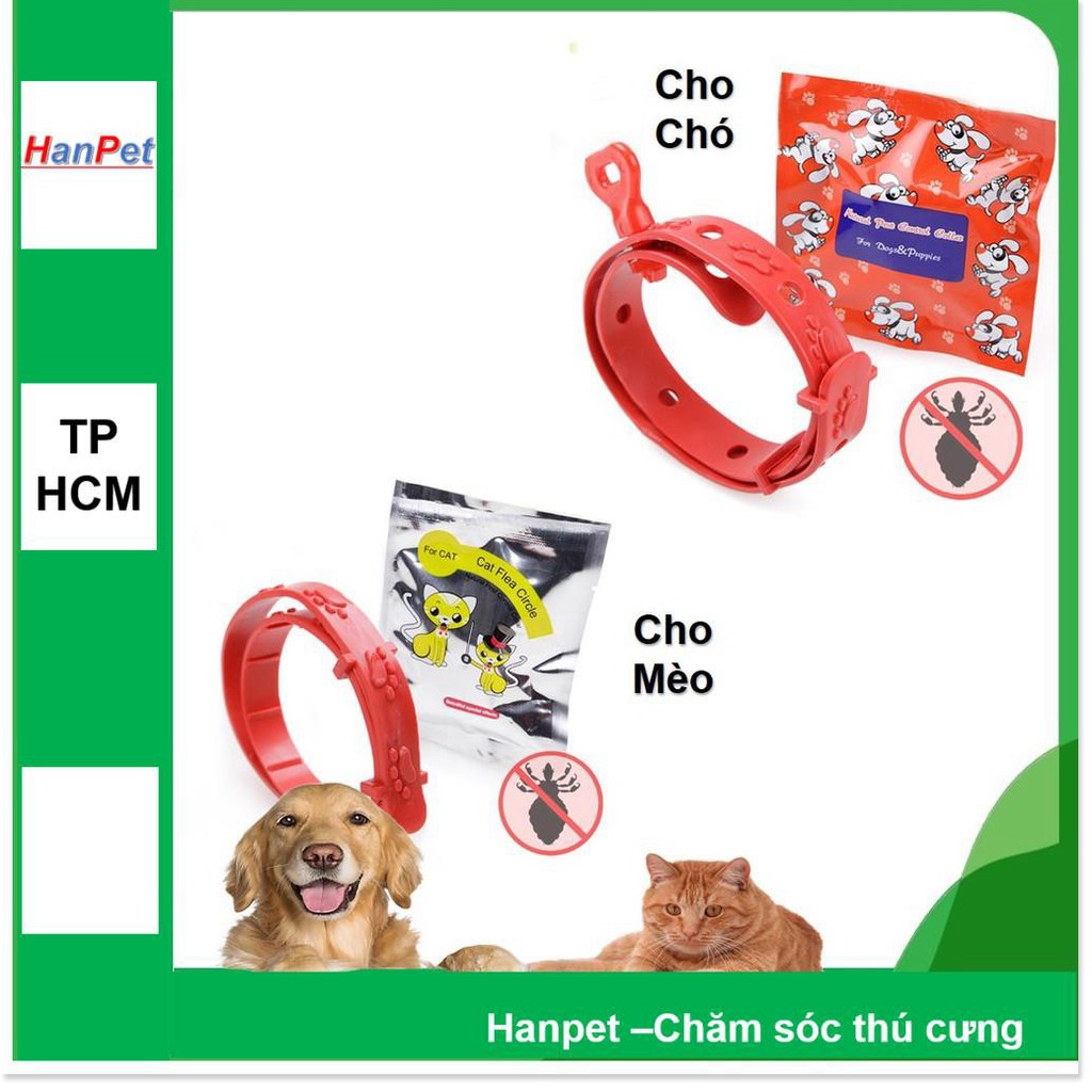 HN HP - Vòng chống rận Hanpet 19k chống ve bọ chét hiệu quả 4 tháng cho chó mèo thú cưng vòng đeo cổ chống ve rận
