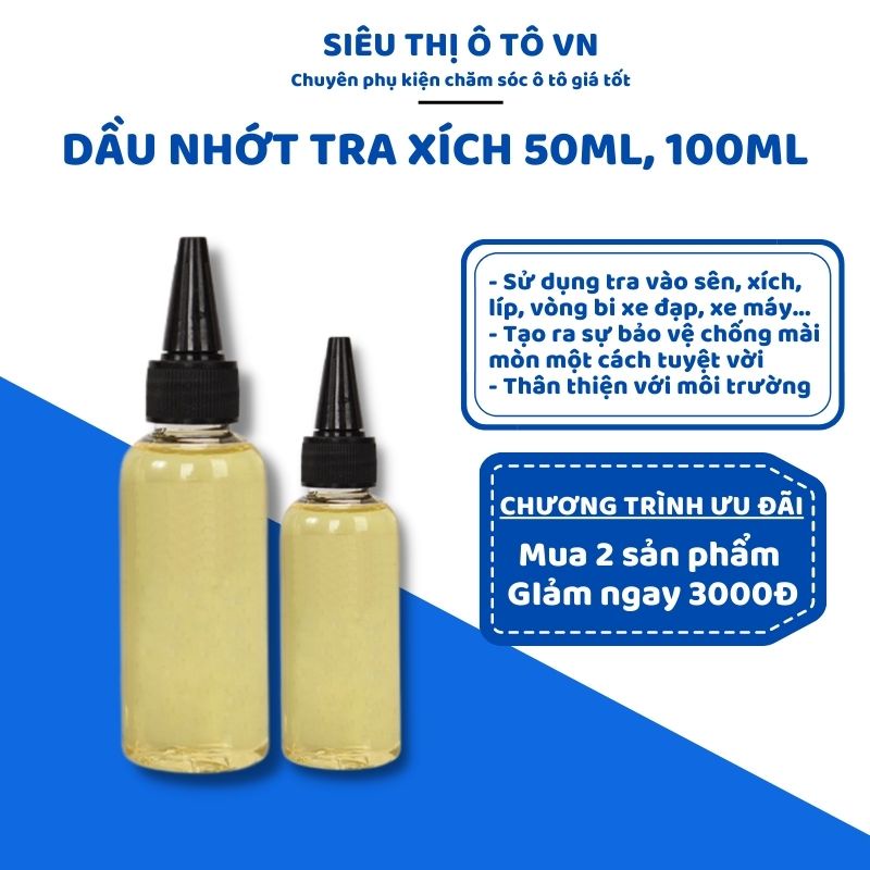 Dầu Nhớt Tra Xích 🔥 Freeship 🔥Dầu Tra Xích Xe Đạp, Xe Máy, Sên, Vòng Bi Xe Đạp Chống Ma Sát 50ml, 100ml Giá Rẻ - STOTVN