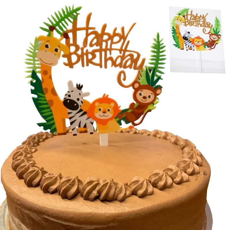 Phụ Kiện Trang Trí Bánh Cupcake Hình Động Vật Hoạt Hình Dễ Thương