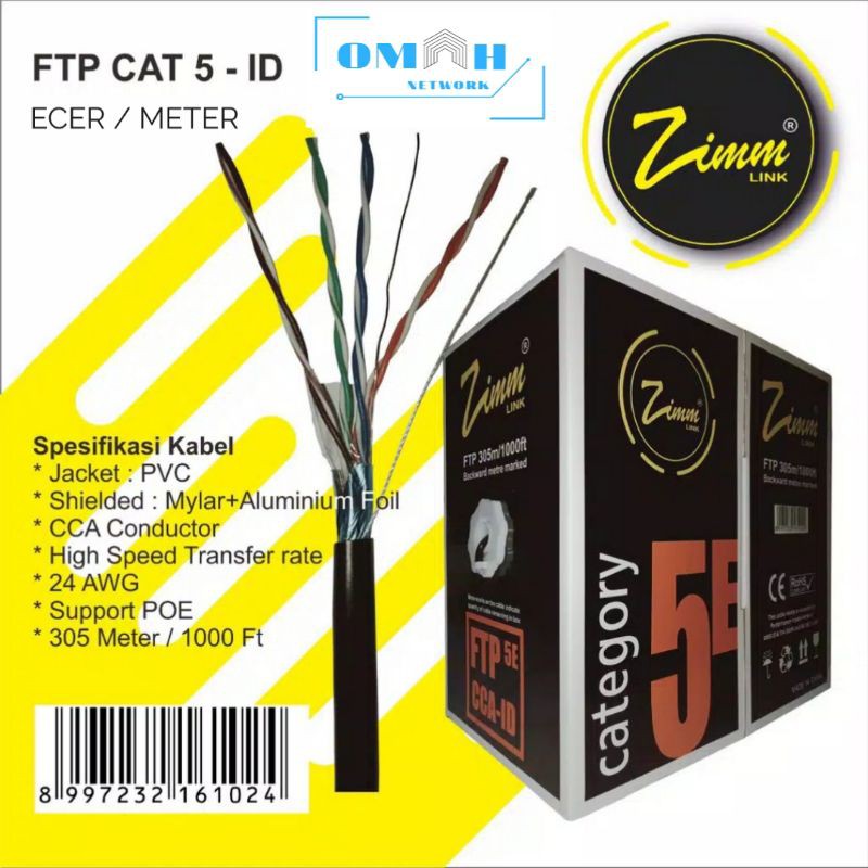 Dây Cáp Nối Mạng Lan Ftp Stp Cat 5e Zimm