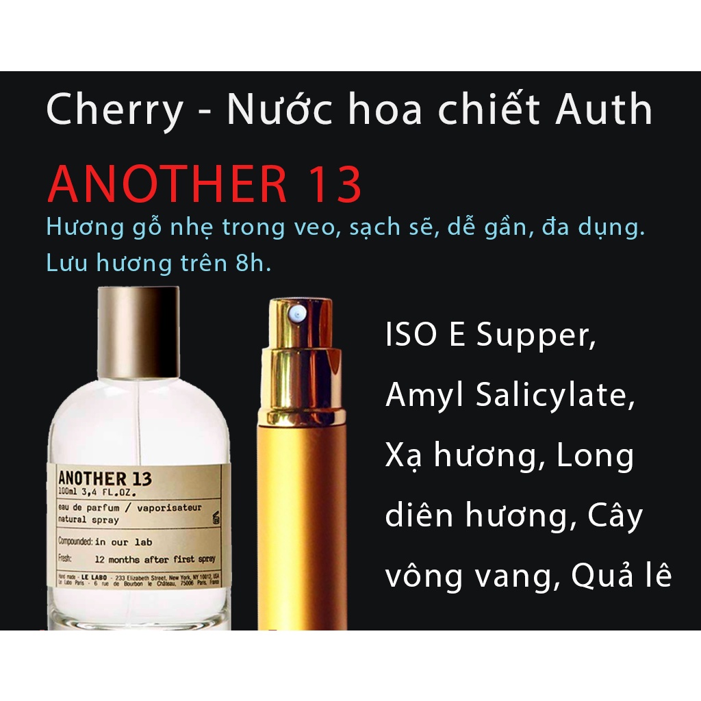 [Mẫu thử mini] Nước hoa Le Labo AnOther 13 (Batch 2018) hương gỗ nhẹ nhàng, tinh tế | Thế Giới Skin Care