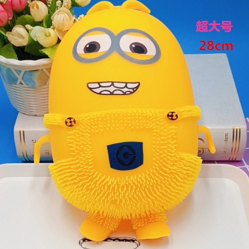 Đồ Chơi Xả Stress Nắn Bóp Hình Minion Có Dây Bungee Phát Sáng Giúp Giảm Căng Thẳng Mệt Mỏi Kích Thước 15x9 cm.