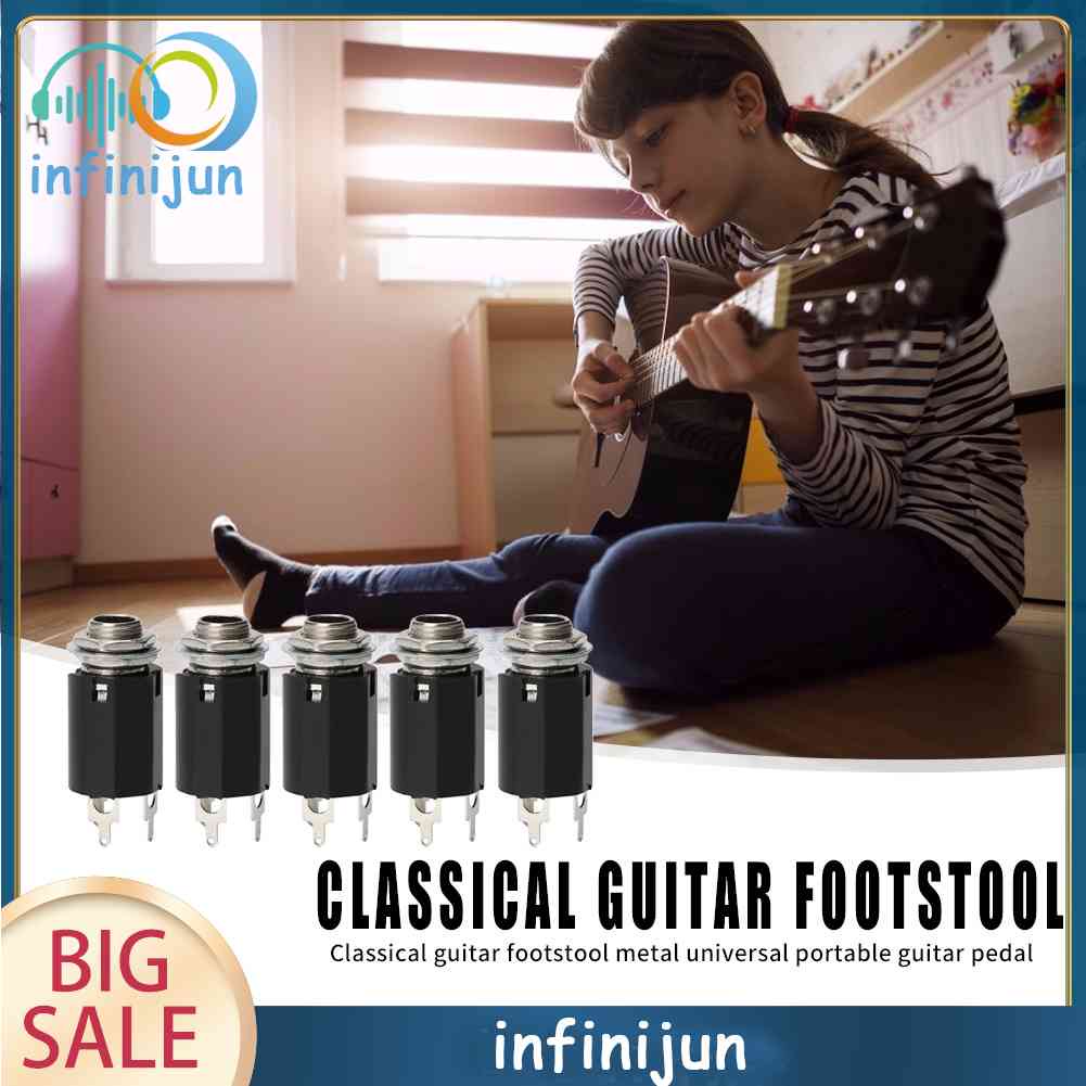 Set 5 Phích Cắm Đầu Ra Âm Thanh 6.35mm Cho Đàn Guitar Điện Acoustic