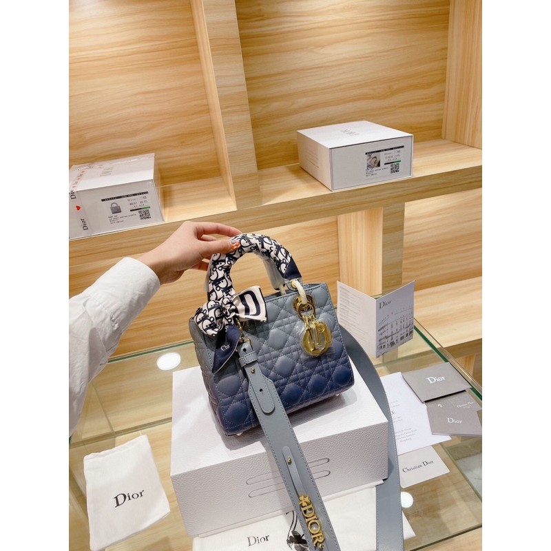 TÚI DIOR LADY DA MỀM 5 Ô  MÀU LOANG
