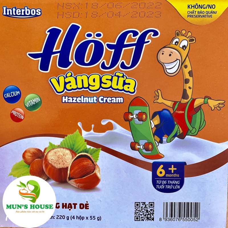 Váng Sữa hoff Vani, Hạt dẻ, Váng sữa non, Váng sữa óc chó